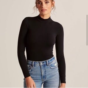 Abercrombie & Fitch Long-Sleeve Seamless Mockneck Bodysuit